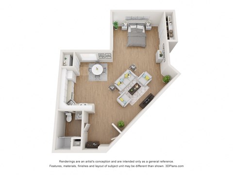 large studio floor plan